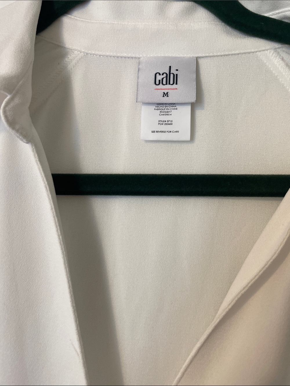 CAbi White Classic Button-Down Blouse - Picture 3 of 7